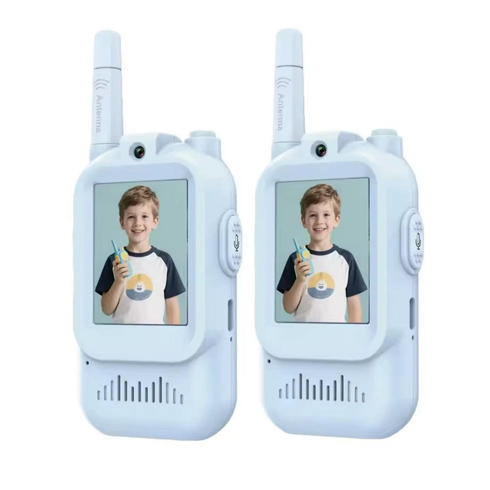 Video Walkie Talkies for Kids 2 Pack Rechargeable Intercom Walkie-Talkie 2 Screen One-Click Call Child Video Intercom